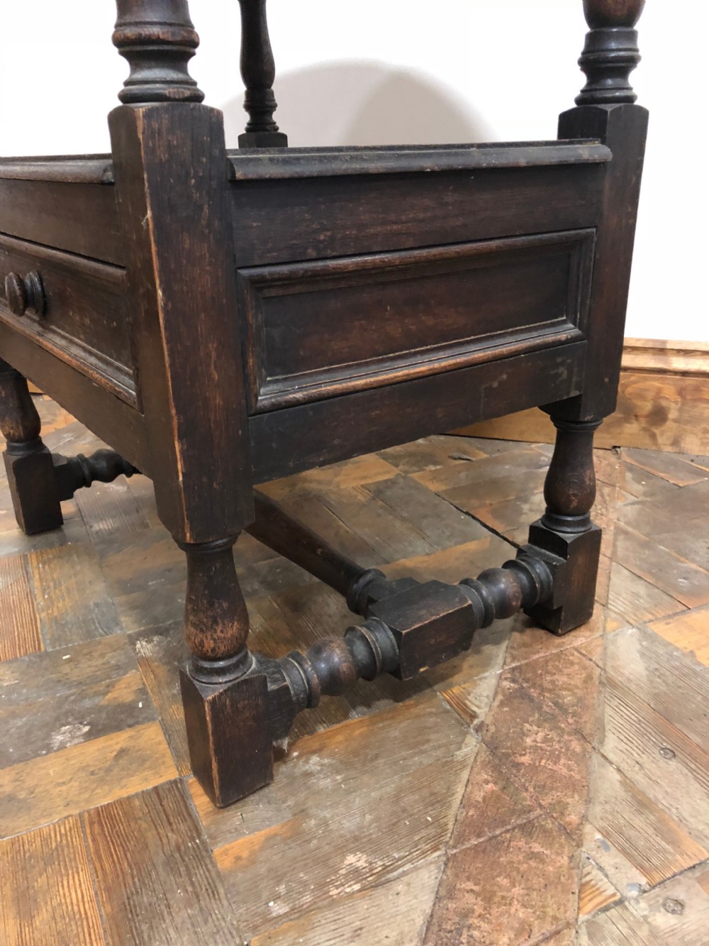  An Unusual Antique Oak Monks Seat Bench  View VI