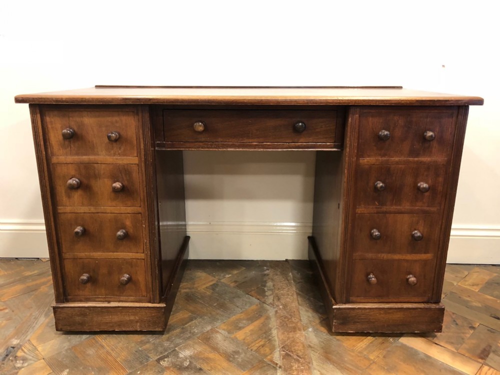 19th Century Mahogany Kneehole Desk