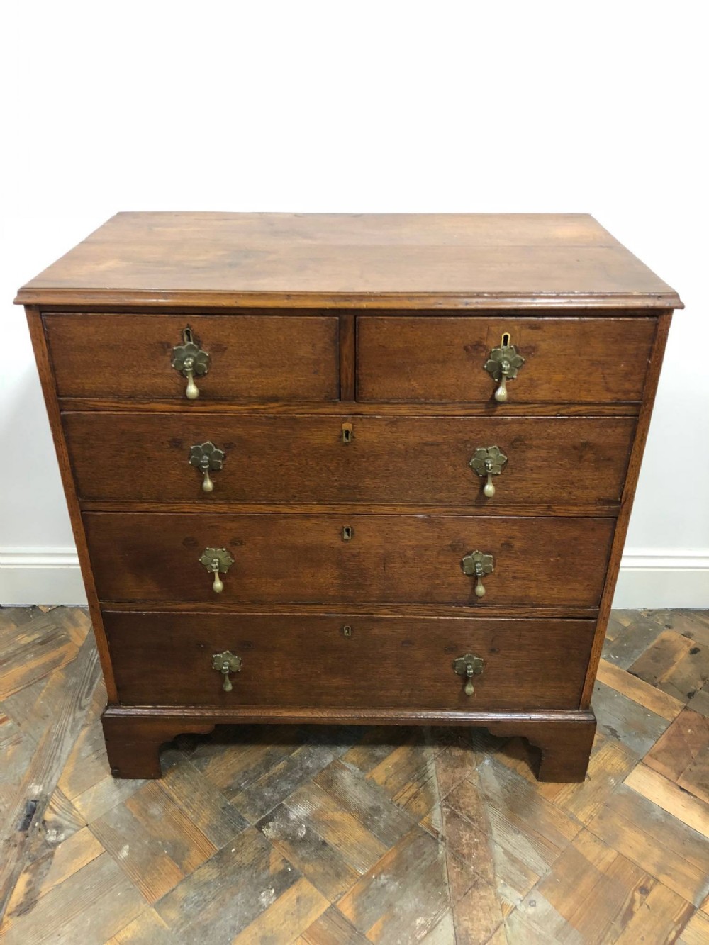 18th Century Straight Front Oak Chest of Drawers