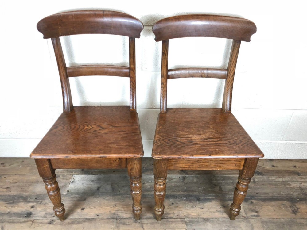 Pair of Welsh Oak Farmhouse Chairs 