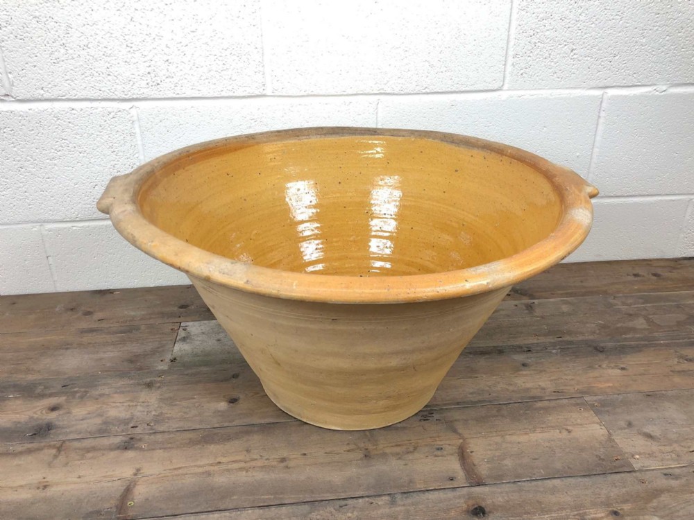 Large Welsh Pottery Glazed Crochan Dairy Pan