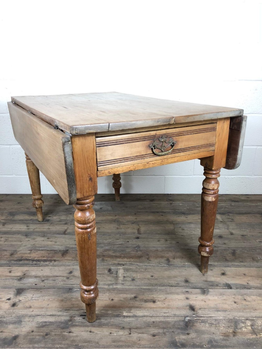Antique Wooden Scrub Top Kitchen Table
