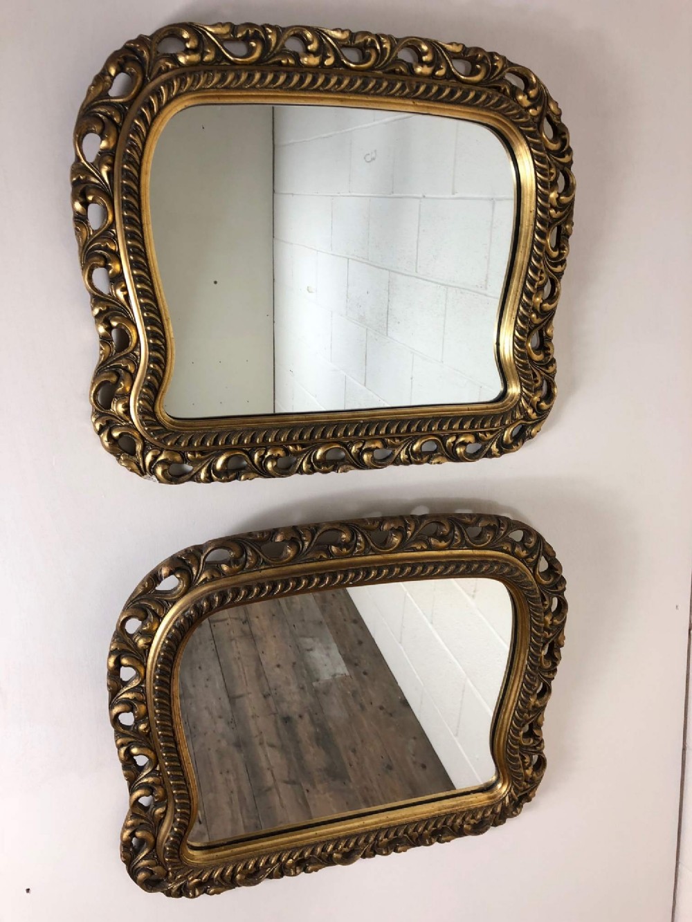 Pair of Gold Gilt Mirrors 