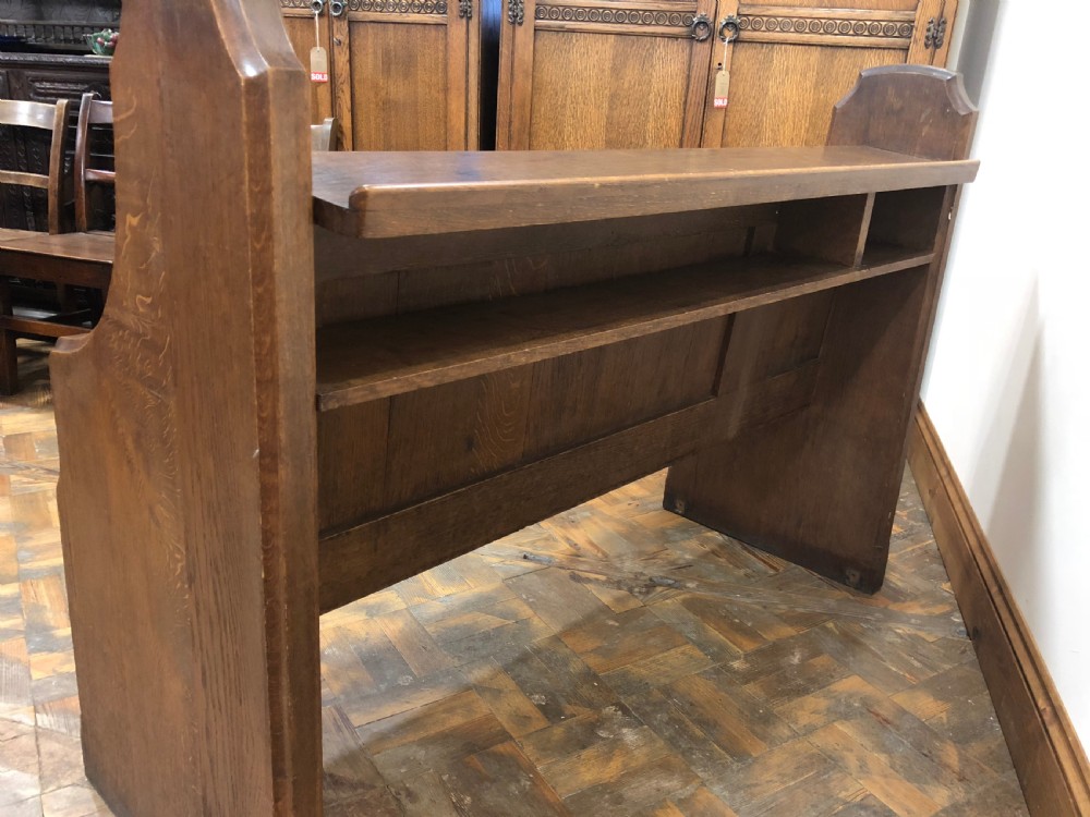 Solid Oak Chorister or Choir Pew from St Elvan's Church, Aberdare, View IV