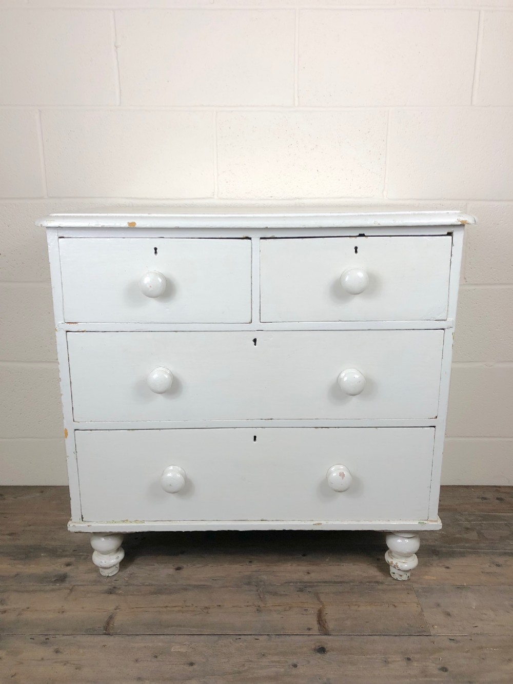Small Victorian Painted Pine Chest of Drawers