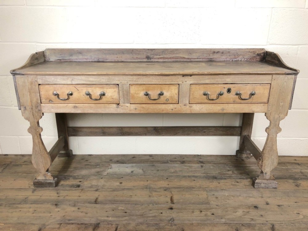 Rustic Antique Three Drawer Sideboard