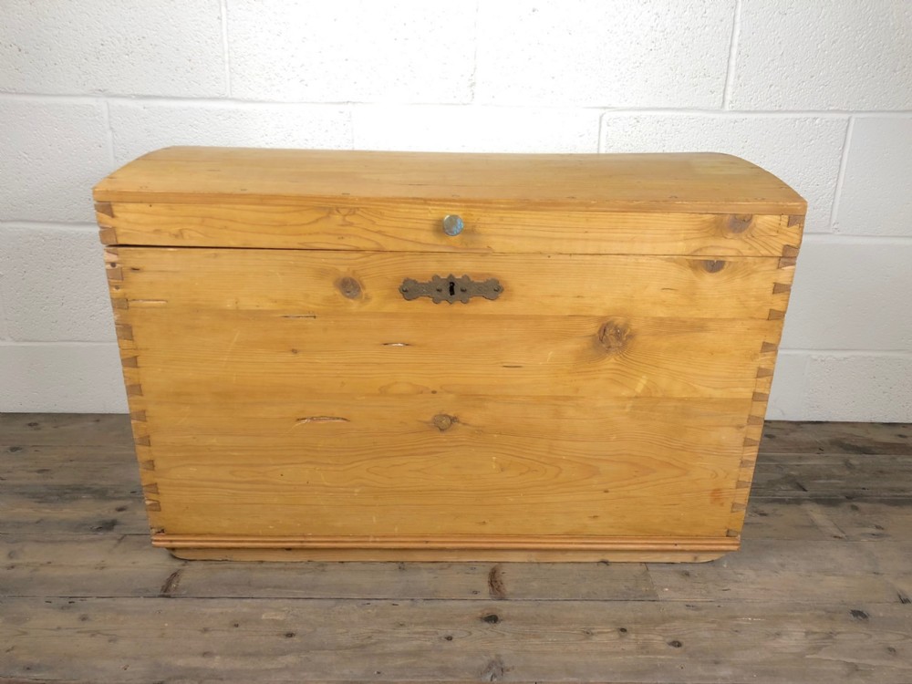 Antique Pine Dome Top Chest or Trunk
