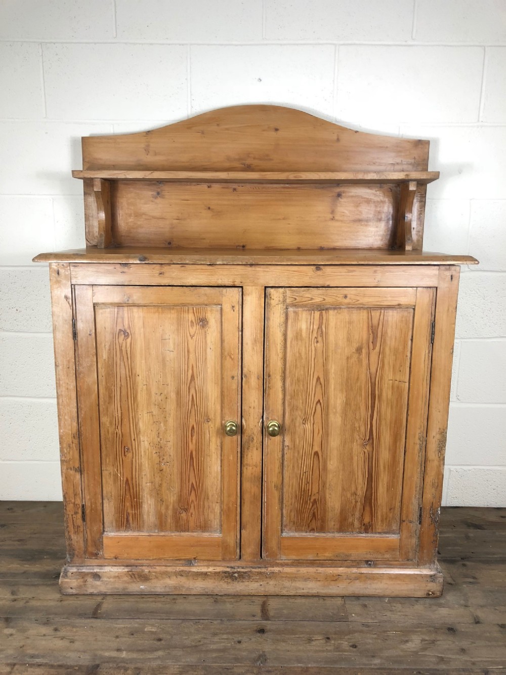Antique Pine Two Door Cupboard or Sideboard