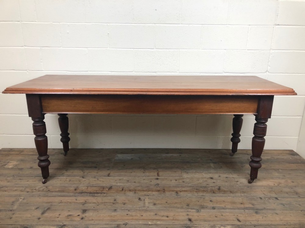 Large Antique Mahogany Top Table with Drawers