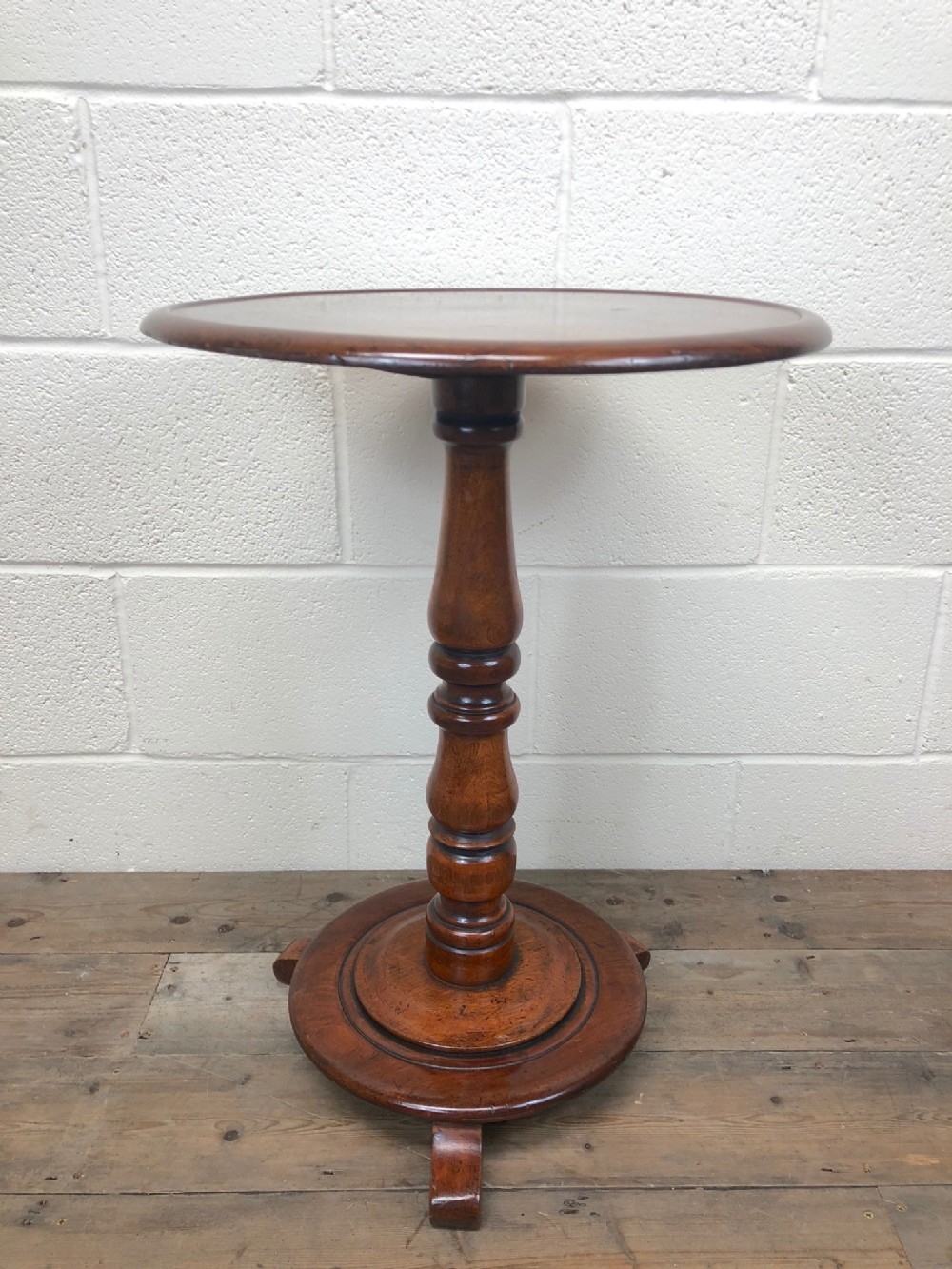Victorian Mahogany Wine Table on Turned Pedestal Base