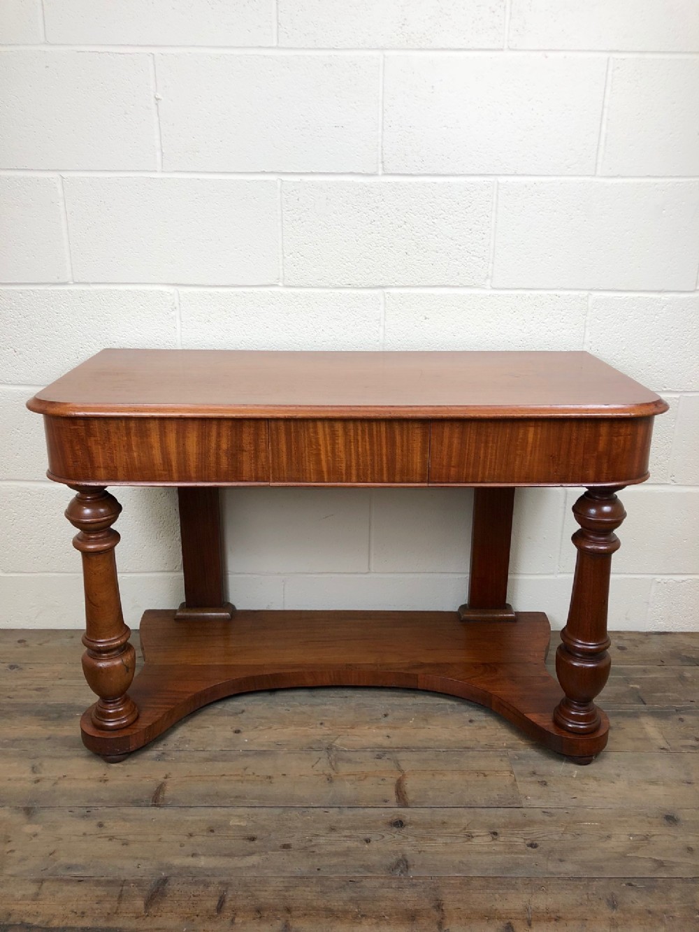 Victorian Mahogany Console Table with Drawer