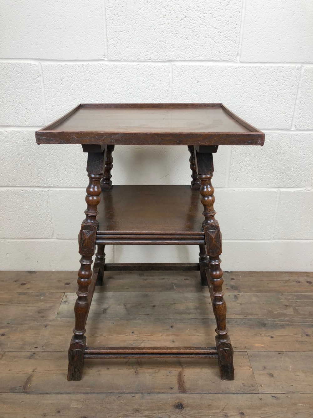 Early 20th Century Decorative Antique Oak Side Table 