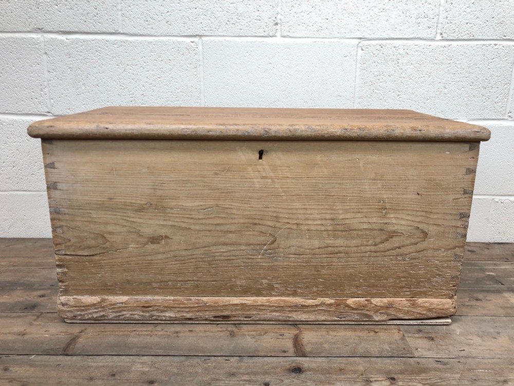 Rustic Antique Pine Trunk or Storage Chest