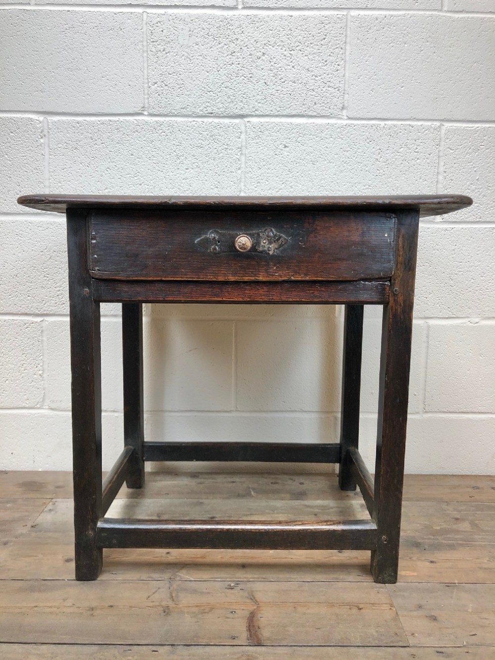 17th Century Oak Side Table with Drawer