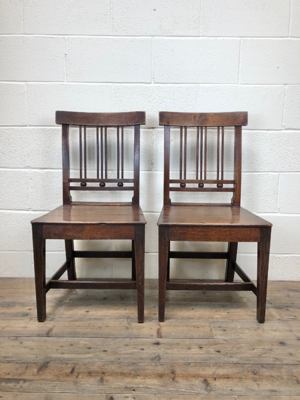 Pair of 19th Century Oak Farmhouse Chairs