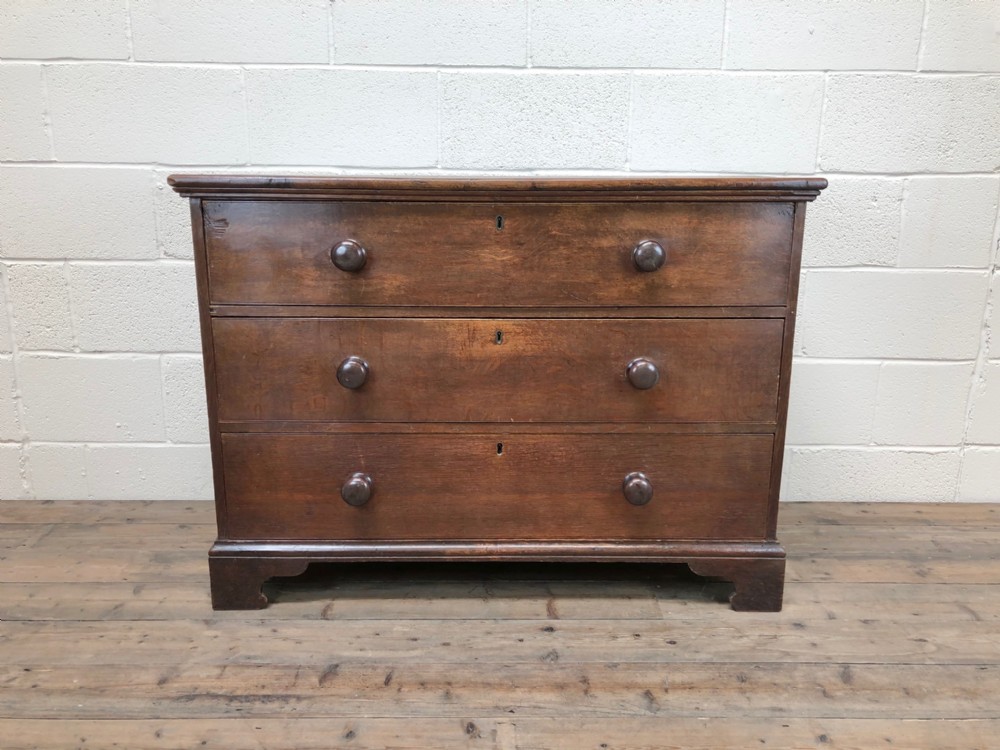 Late 19th Century Antique Oak Straight Front Chest of Drawers