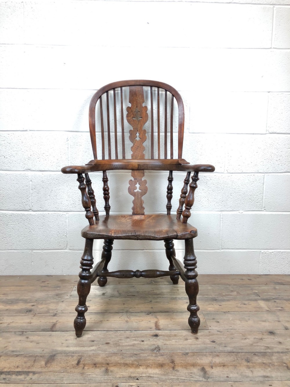 19th Century Ash and Elm Windsor Armchair