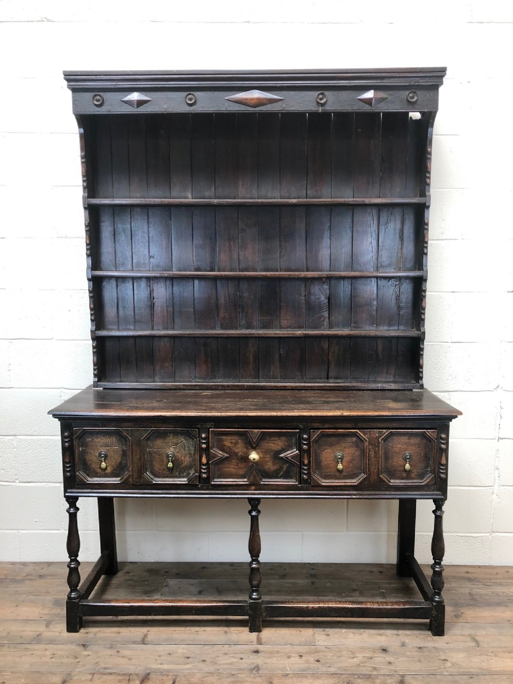 Early 18th Century Antique Oak Jacobean Dresser