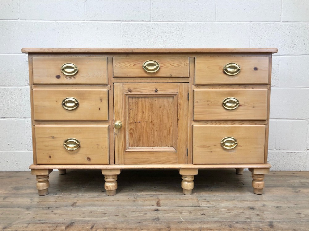 Antique 19th Century Victorian Pine Sideboard with Drawers