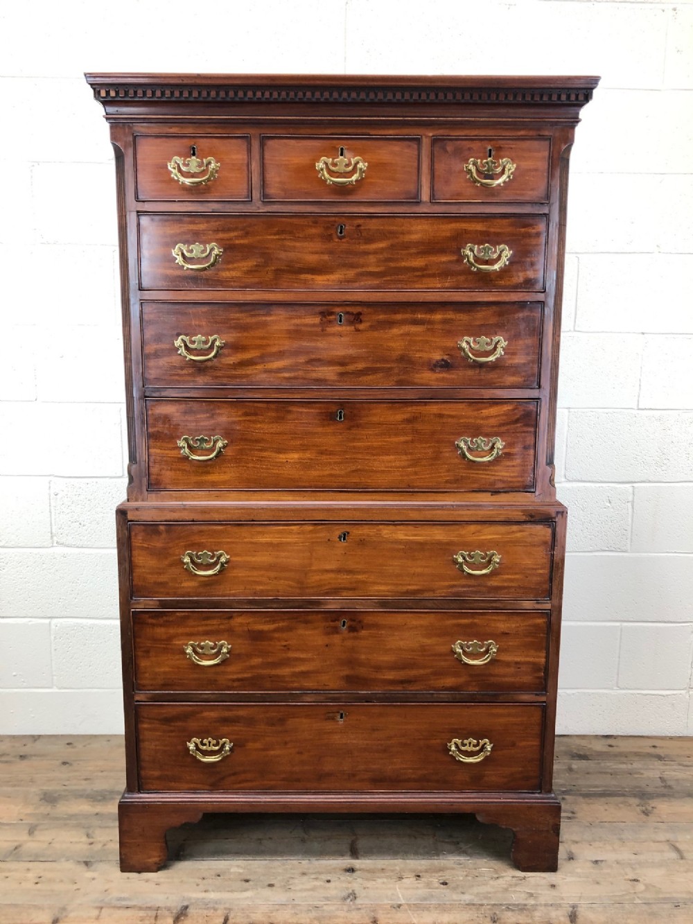 19th Century Mahogany Tallboy Chest on Chest