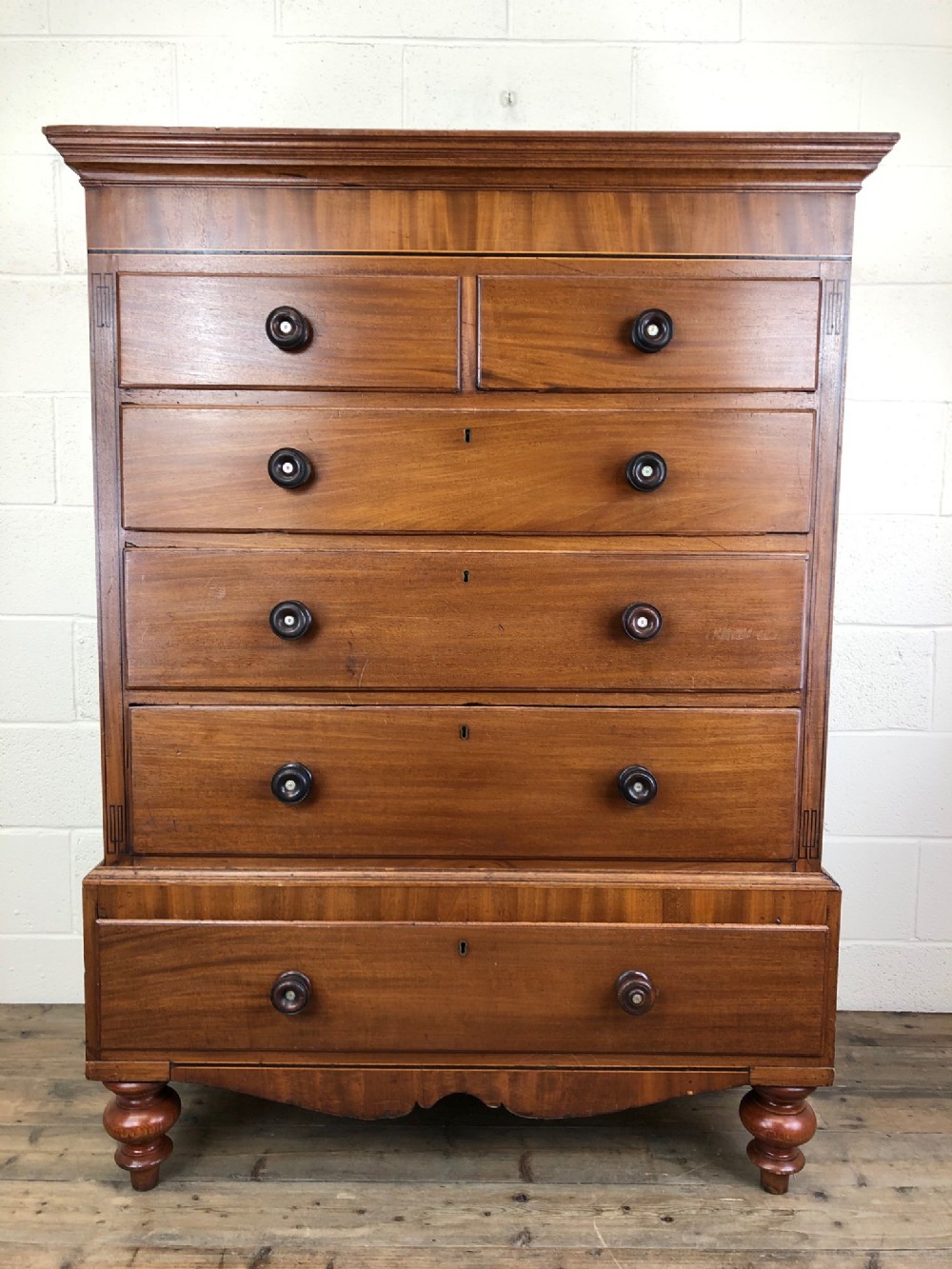 Large Victorian Mahogany Chest on Stand