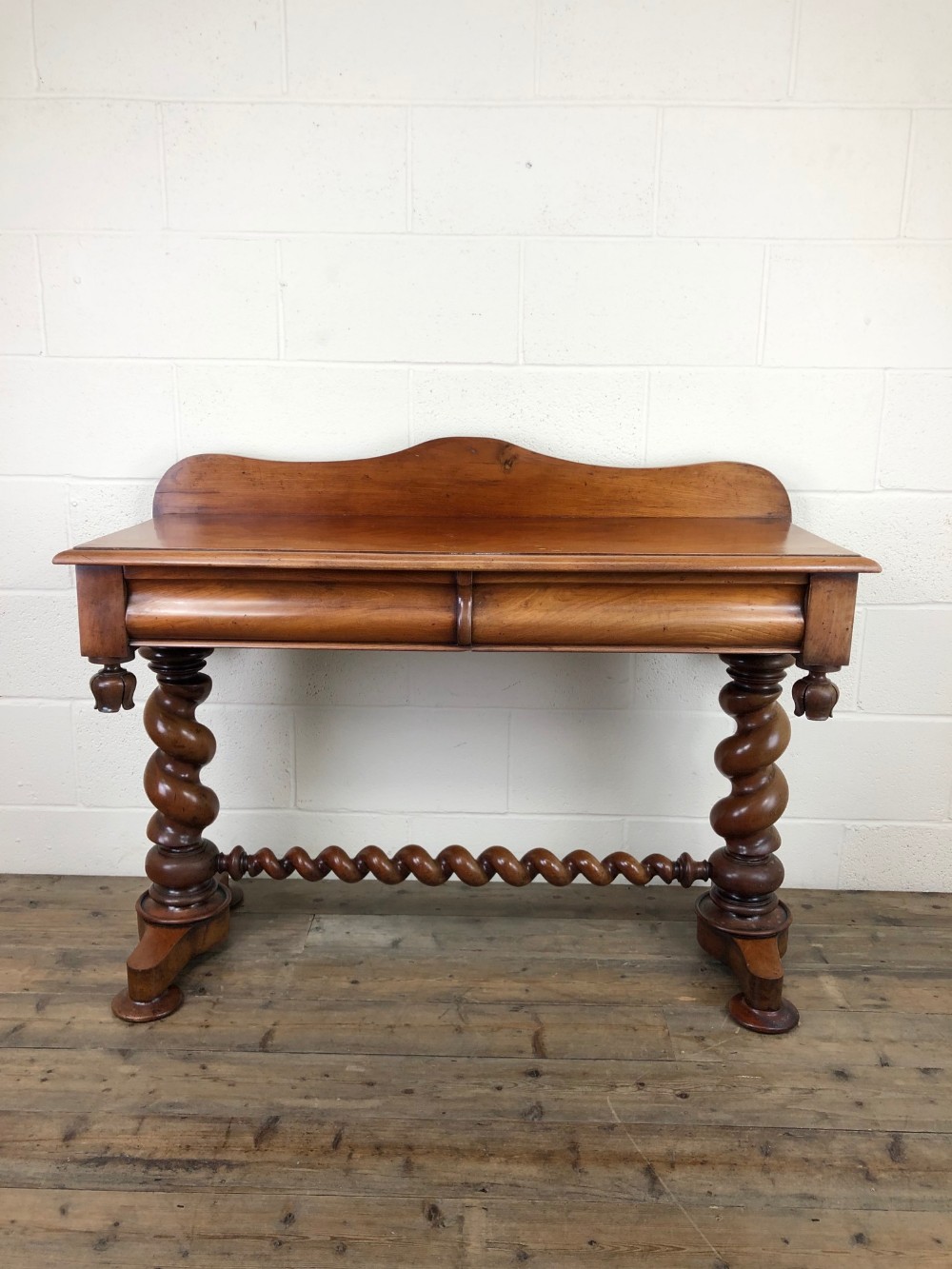 Decorative Antique 19th Century Turned Walnut Console Table