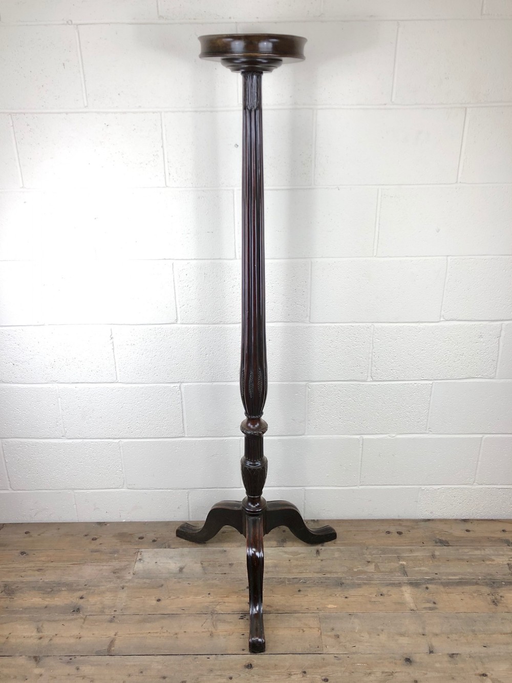 Tall Early 20th Century Antique Mahogany Jardiniere Stand