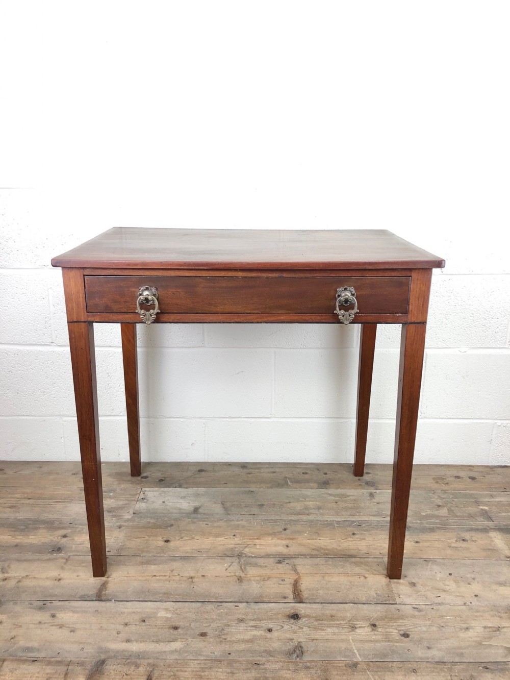Antique Mahogany Single Drawer Side Table