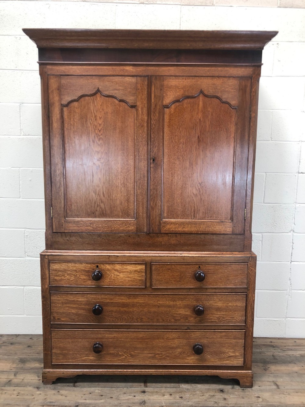 Antique 19th Century Welsh Oak Press Cupboard