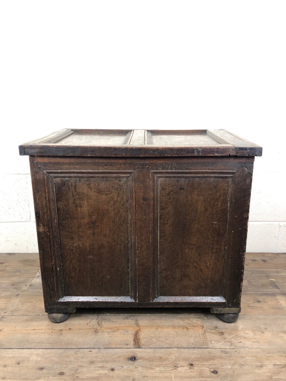 Small Antique 19th Century Two Panel Coffer