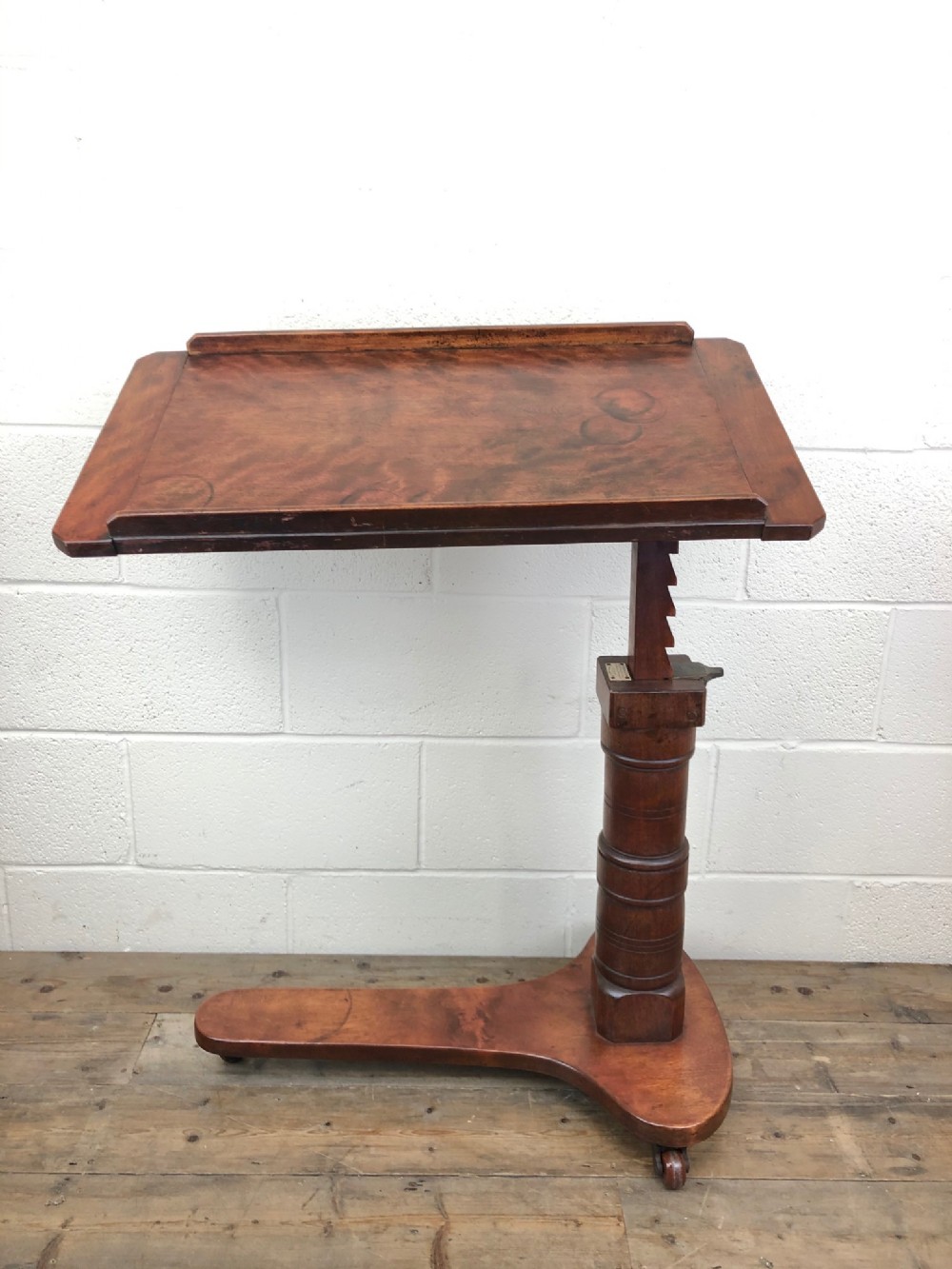19th Century Mahogany Reading Table Stand