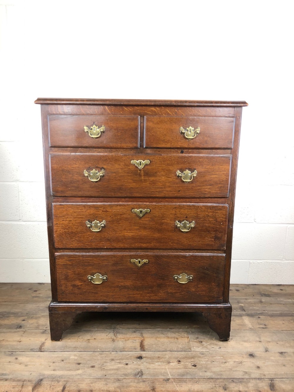 Georgian Oak Two Part Chest of Drawers