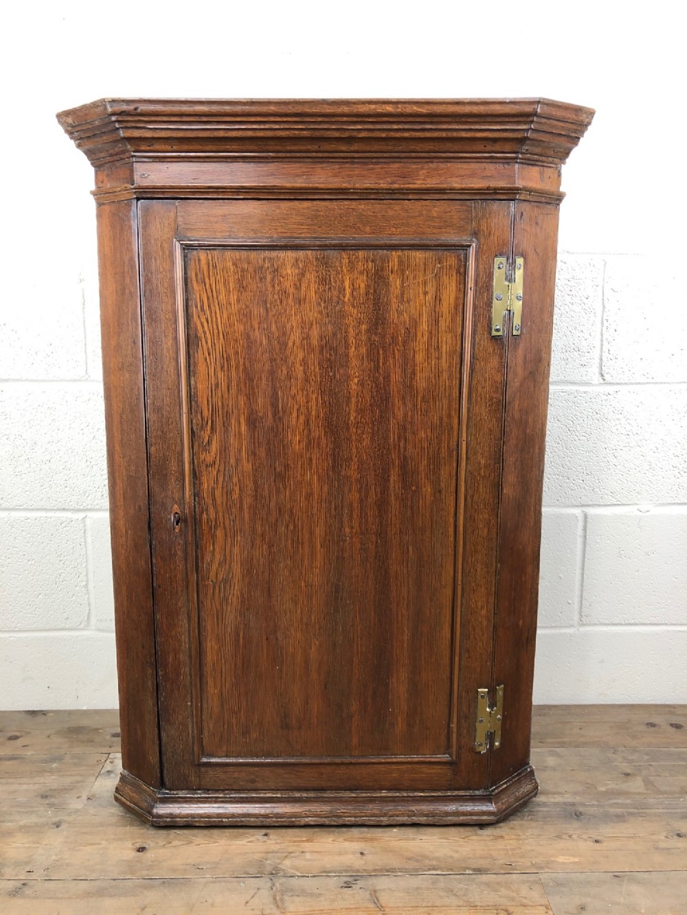 19th Century Antique Oak Corner Cupboard
