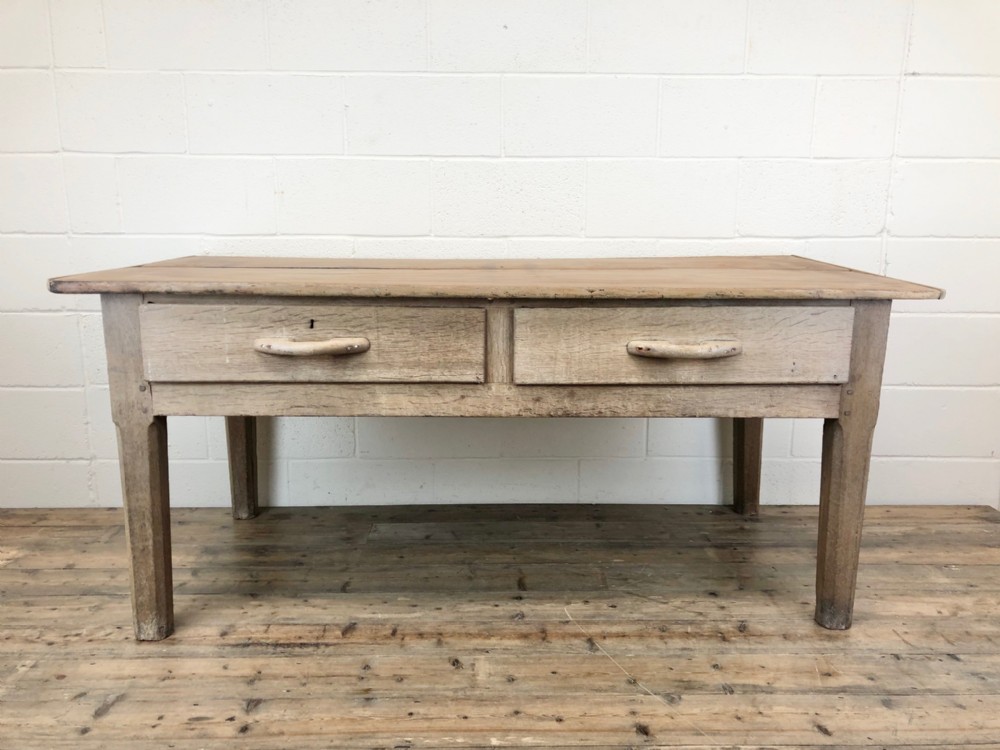 Early 20th Century Antique Oak and Pine Work Table