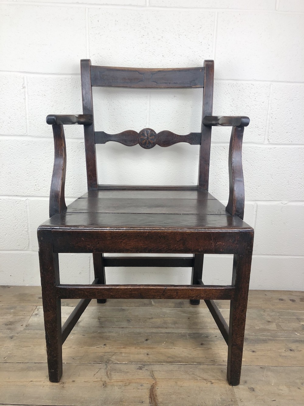 Antique 19th Century Welsh Oak Armchair 