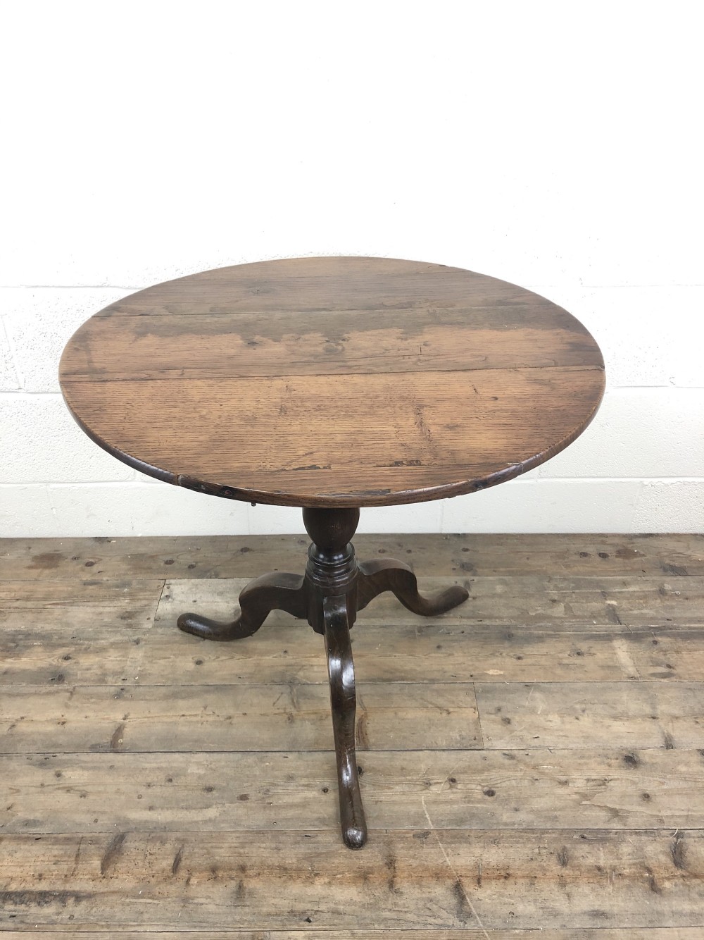 Antique 19th Century Welsh Oak Tilt Top Table