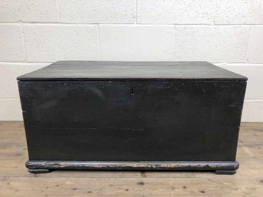 Antique Black Painted Pine Carpenter’s Tool Chest