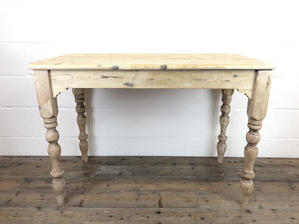 Small Victorian Pine Kitchen Table