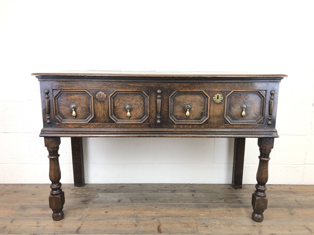 Antique 19th Century Oak Jacobean Style Sideboard