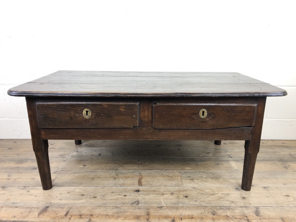 Antique Victorian Stained Oak Coffee Table