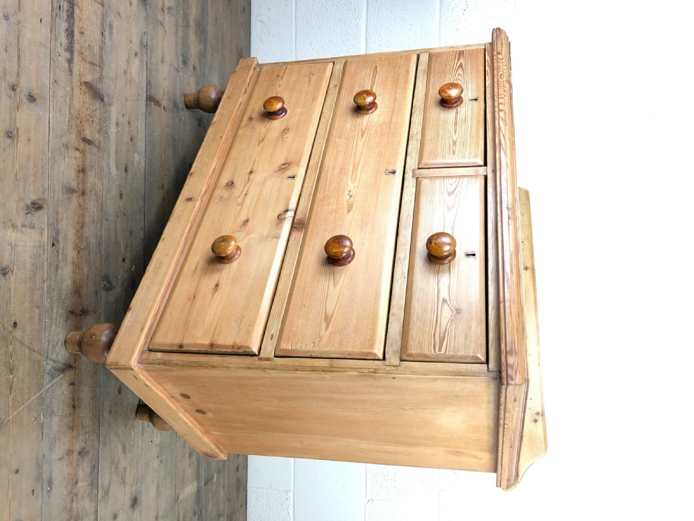 Antique Victorian Pine Chest of Drawers View VI