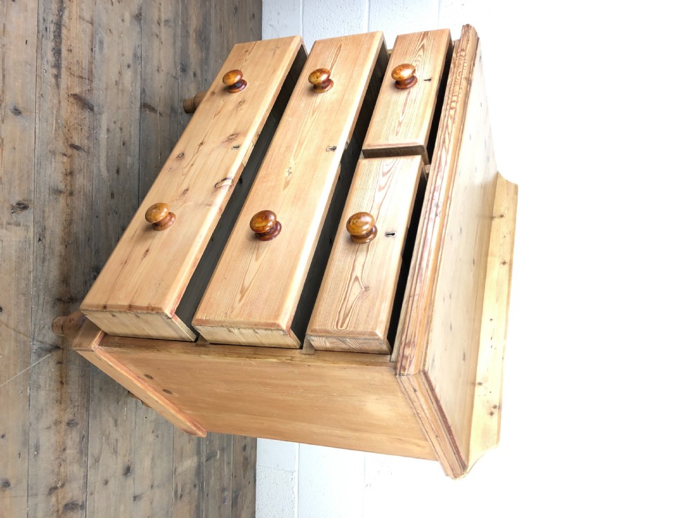 Antique Victorian Pine Chest of Drawers View VII