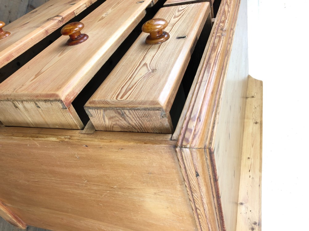 Antique Victorian Pine Chest of Drawers View X