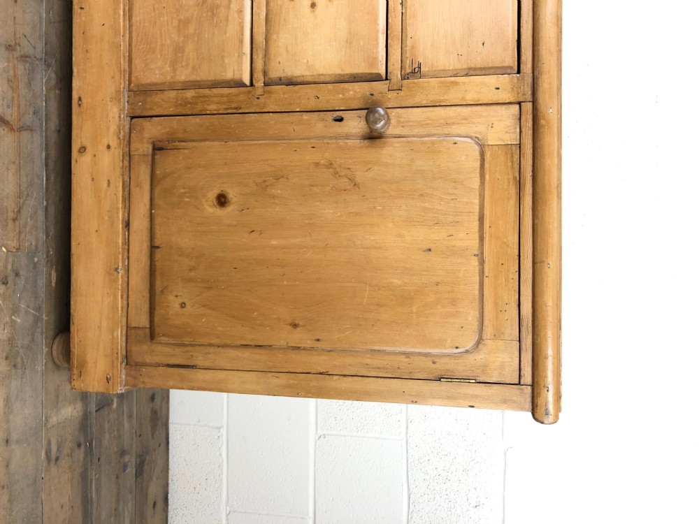 Antique Pine Sideboard Cupboard with Drawers View III
