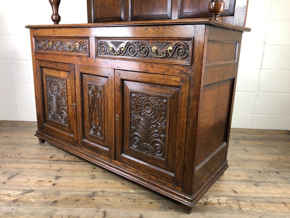 Victorian Carved Oak Court Cupboard  View XI