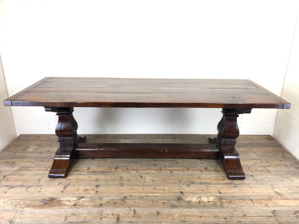 Large Antique Elm Refectory Dining Table 