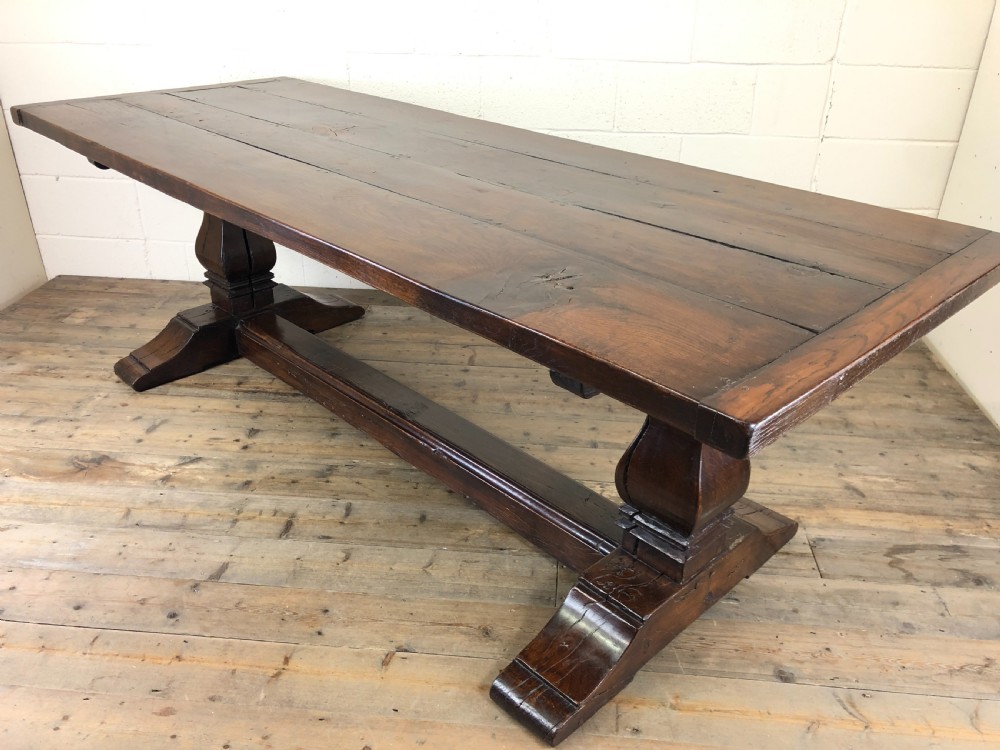 Large Antique Elm Refectory Dining Table  View VI
