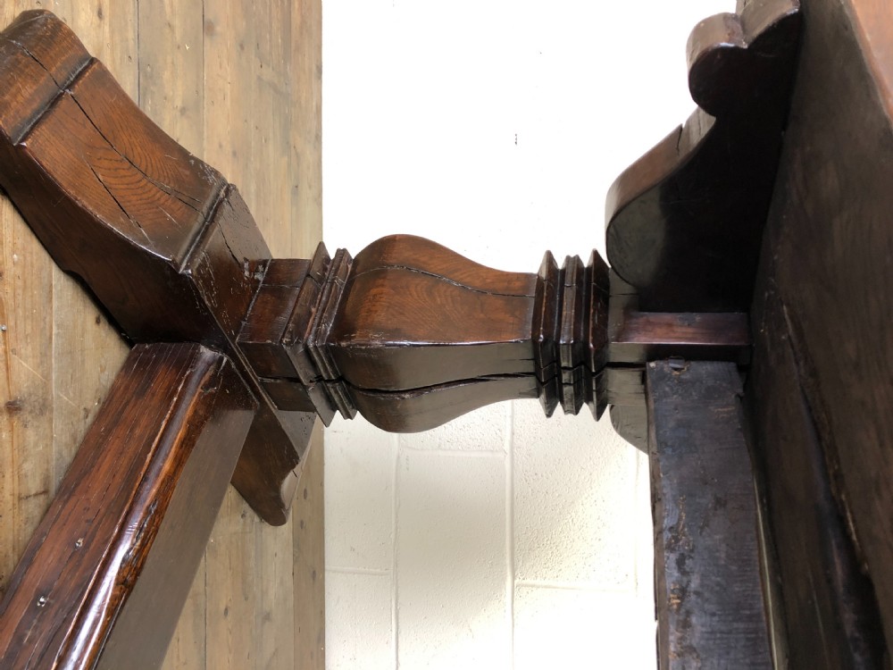 Large Antique Elm Refectory Dining Table  View VII