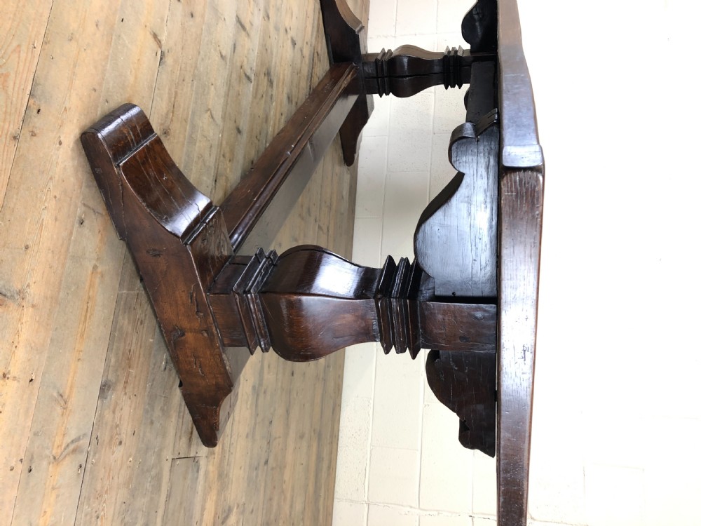 Large Antique Elm Refectory Dining Table  View VIII