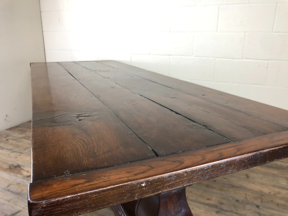 Large Antique Elm Refectory Dining Table  View XIII